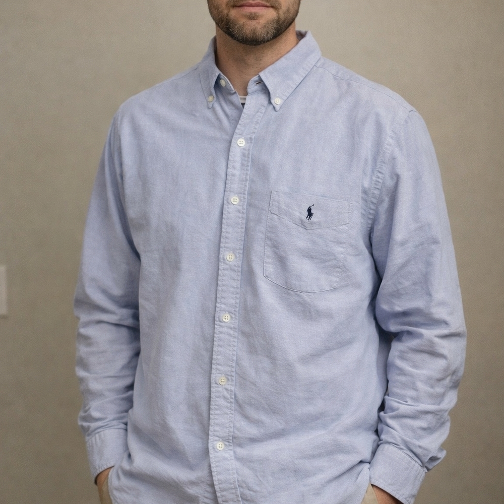Men's Light Blue Polo by Ralph Lauren Shirt